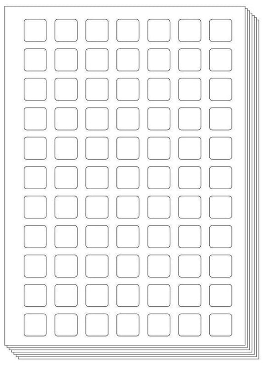 Pictogenda blanco stickervellen (25 stuks)