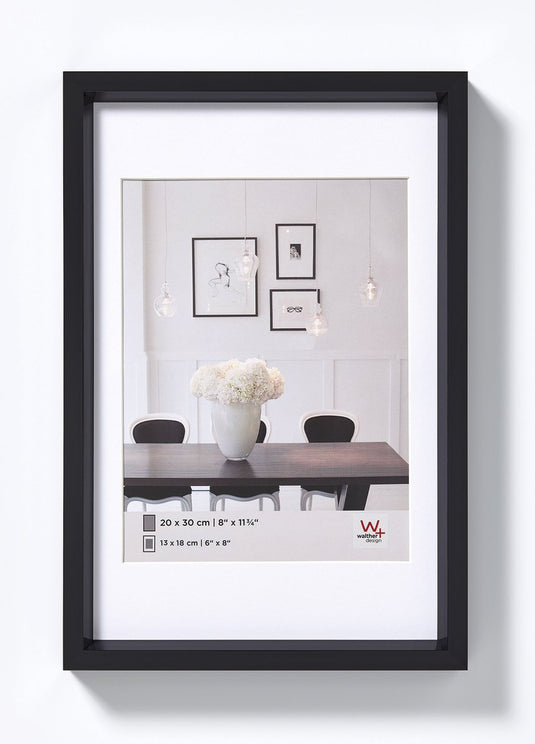 Walther steel style - kunststof lijst - fotoformaat 20x30 cm - zwart