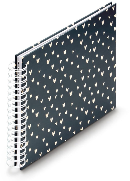 Hama spiraalalbum lovely - 28x24 cm - 50 witte pagina's - blauw
