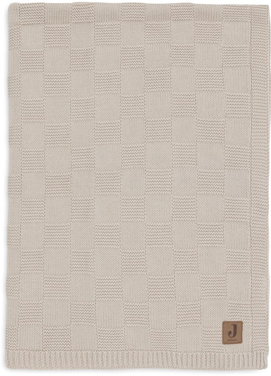 Jollein baby deken wieg - 75x100cm - box knit - warm sand