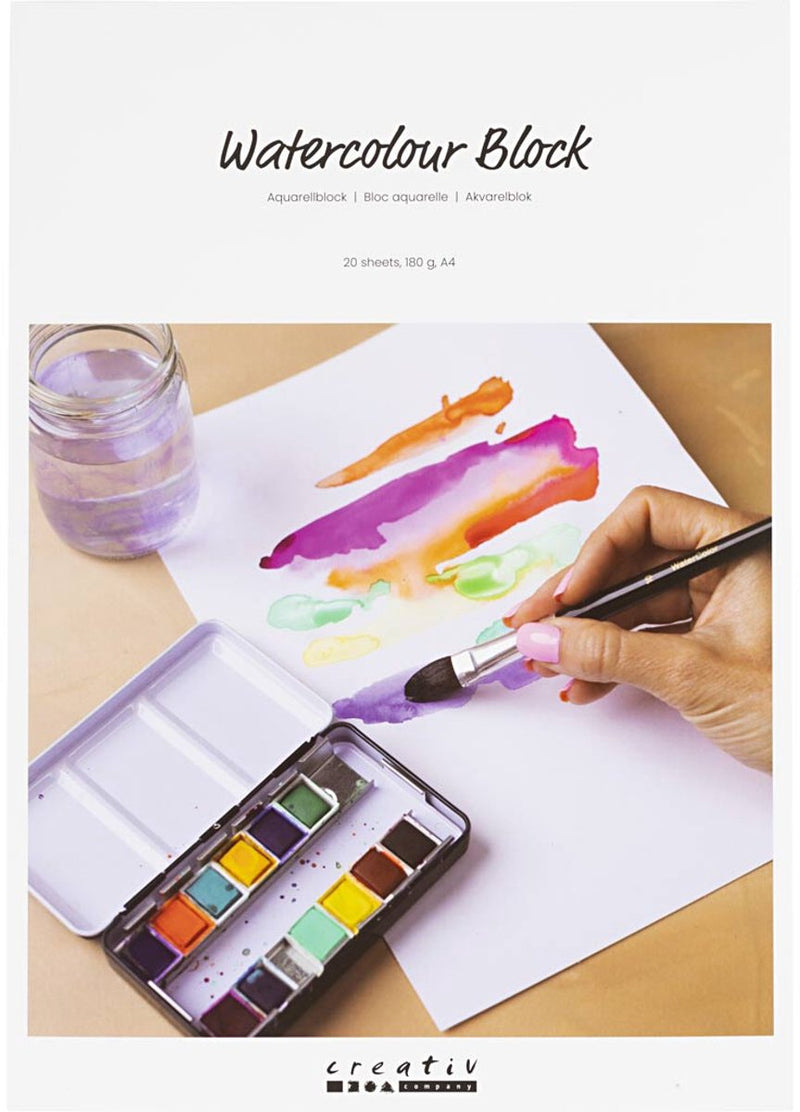 Load image into Gallery viewer, Creativ company cc aquarelpapier in blok a4 180 gr wit 20 vel
