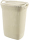 Curver knit wasmand met deksel - 57l - oasis white