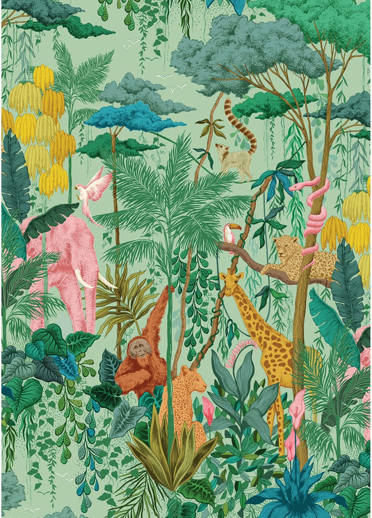 Gibsons - jungle animals (door the art file) - 1000 stukjes 48×69cm (b×h) - legpuzzel voor volwassenen