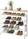Yamazaki tower schoenenrek op wielen 5-laags - wit