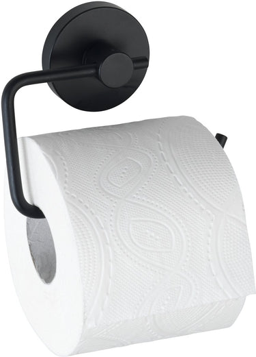 Wenko vacuum-loc toiletrolhouder milazzo mat zwart - wc rolhouder - bevestigen zonder boren