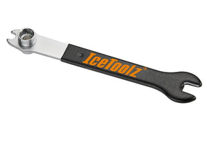 Pedaalsleutel IceToolz 34OO combi steek- dopsleutels