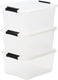 Iris topbox opbergbox - 15l - kunststof - transparant - set van 3