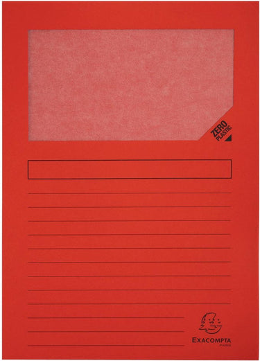 Exacompta venstermap forever l-model 120gr rood 100 stuks