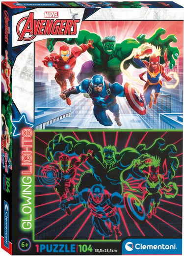 Clementoni pzl 104 glowing - marvel avengers