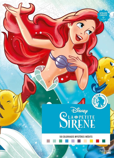 Hachette heroes 50 coloriages mystères inédits - disney la petite sirene - kleuren op nummer - hachette - kleurboek voor volwassenen en kinderen