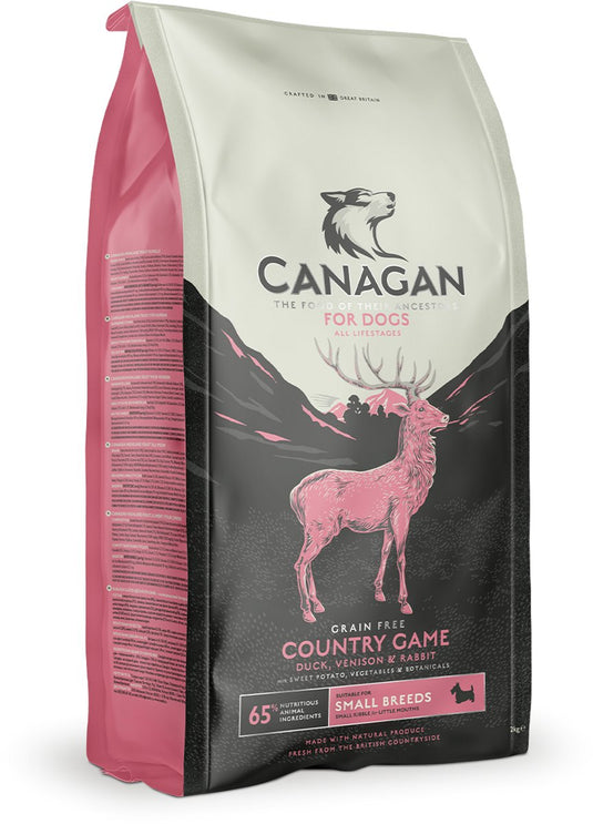 Canagan serie - droogvoer voor kleine honden - hertenvlees - hoogwaardige ingrediënten - bevat eend