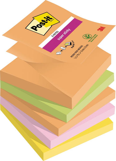 Post-it super sticky sticky z-notes post-it boost kleurenassortiment 90 vellen