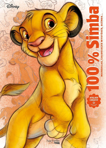 Hachette heroes disney - 100% simba - kleurboek voor volwassenen en kinderen