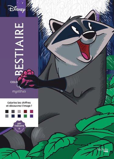 Hachette heroes coloriages mystères disney - bestiaire - kleuren op nummer kleurboek voor volwassenen - hachette
