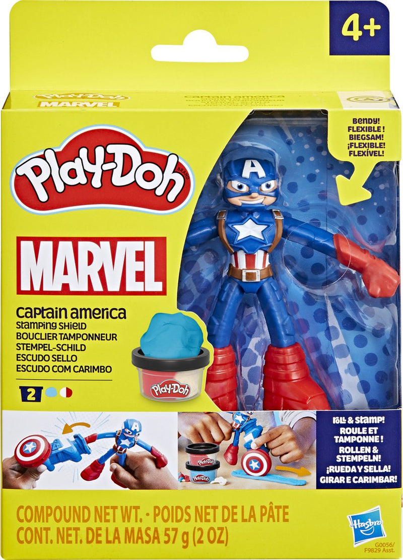 Load image into Gallery viewer, Play-doh marvel captain america stempelschild - boetseerklei
