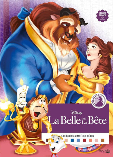 Hachette heroes 50 coloriages mystères inédits - disney la belle et la bête - kleuren op nummer kleurboek voor volwassenen en kinderen