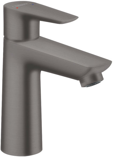 Hansgrohe talis e - wastafelmengkraan - ééngreeps bediening - zonder waste - 110mm maat - brushed black chrome