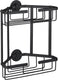 Differnz draadmand - 2-laags driehoek - zonder boren - aluminium - 28 x 13 x 30 cm - zwart