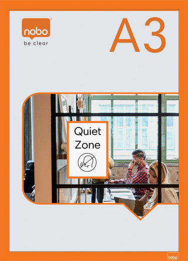 Nobo zelfklevend magnetisch kader - a3 - set van 2 stuks - oranje