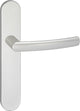 Impresso deurkruk - burton - voor binnen - ovaal deurschild - aluminium - 2 stuks