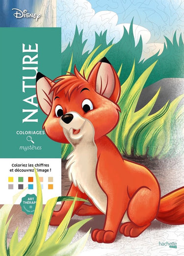 Hachette heroes coloriages mystères disney - nature - kleuren op nummer - hachette - kleurboek voor volwassenen