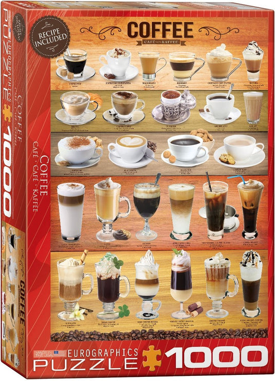 Eurographics - koffie [coffee] - 1000 stukjes 48×68cm (b×h) - legpuzzel