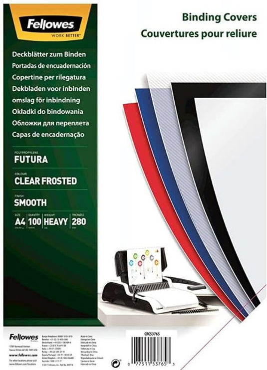 Fellowes dekblad - voor inbinden - 280 micron - pak van 100 stuks