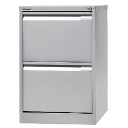 Archiefkast bisley 47x62,2x71cm 35kg zilvergrijs 2 laden