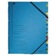 Sorteermappen leitz 320g m2 24,5 x 32cm blauw hoekelastiek 12-delig maand