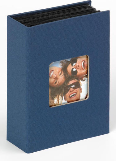 Walther fun - fotoalbum insteek - 100 foto's 10x15 cm - blauw - linnenstructuur