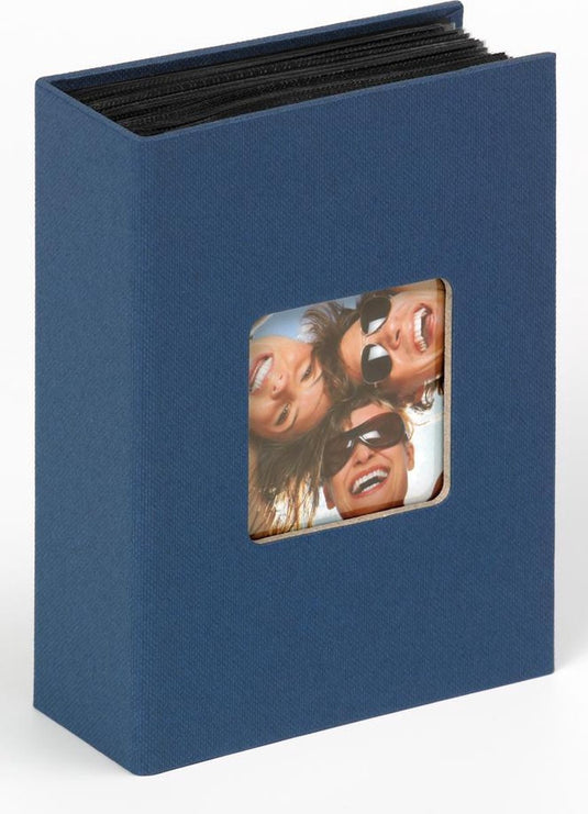 Walther fun - fotoalbum insteek - 100 foto's 10x15 cm - blauw - linnenstructuur