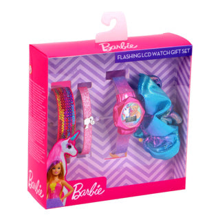 Accutime - lcd barbie horloge met accessoires