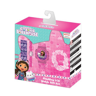 Accutime - lcd gabby's dollhouse horloge met accessoires