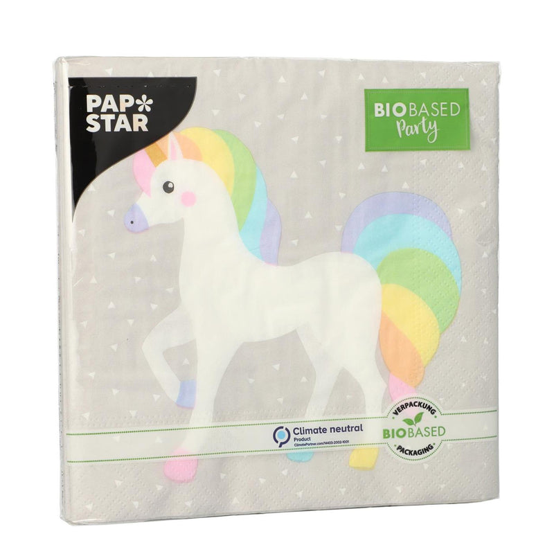 Load image into Gallery viewer, Papstar servetten unicorn 3-laags 33x33cm
