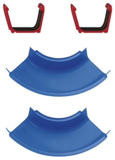 Aquaplay big - - gebogen secties - set van 2 - uitbreiding - waterbaanaccessoires