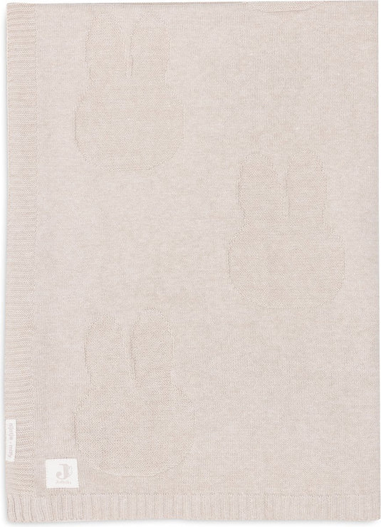 Jollein x nijntje - deken wieg 75x100cm - wiegdeken, wiegdekentje, dekentje baby - miffy - nougat