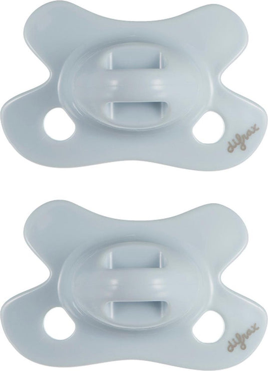 Difrax fopspeen natural - newborn - blauw lichtblauw - 2 stuks