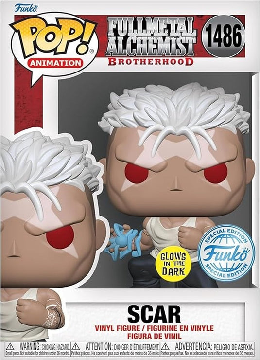 Funko pop animation: fullmetal alchemist: brotherhood - scar (glow in the dark) pop