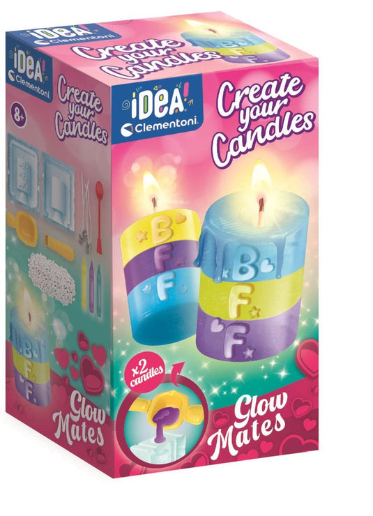Clementoni create your candles glow mates - kaarsen maken hobbypakket - kaars knutselen voor kinderen - knutselpakket meisjes en jongens vanaf 8 jaar