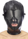Fetish tentation - bondage masker - vrije neusgaten en mond - afneembare blinddoek - zwart