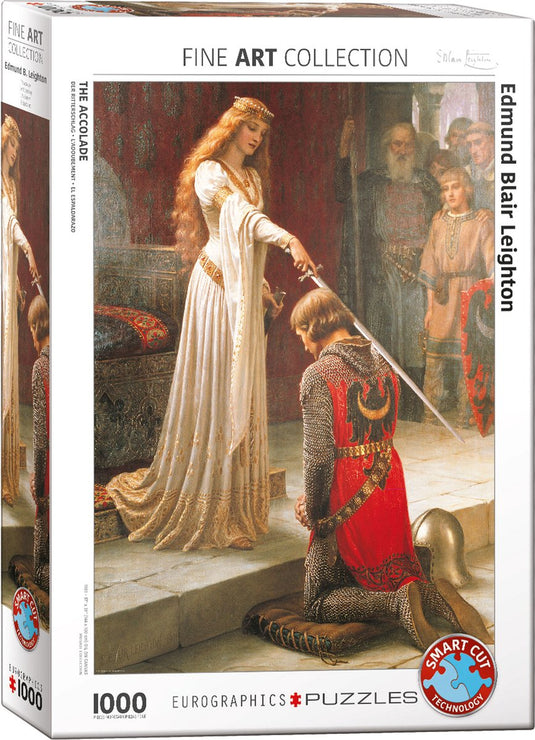 Eurographics - de ceremonie van de ridderschap [the accolade] - edmund blair leighton - 1000 stukjes 48×68cm (b×h) - fine art legpuzzel
