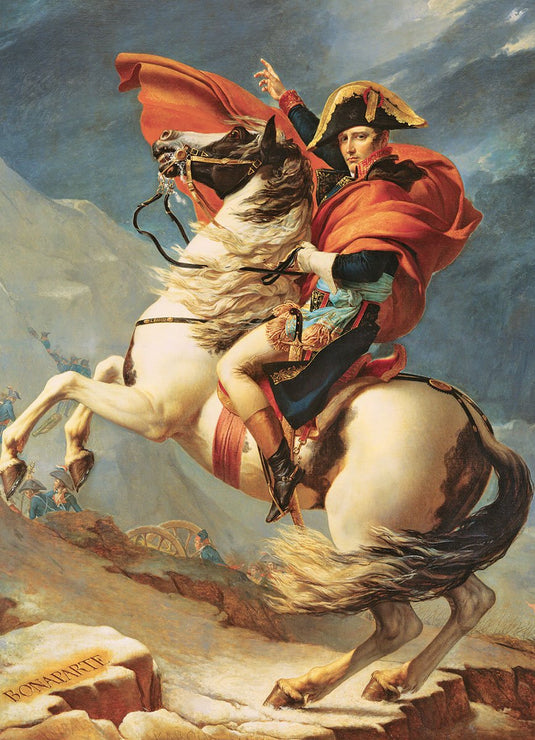 Eurographics - bonaparte steekt de alpen over [bonaparte franchissant le grand-saint-bernard] - jacques-louis david - 1000 stukjes 68×48cm (b×h) - fine art legpuzzel