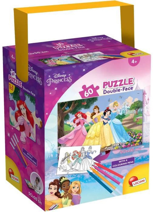 Lisciani giochi puzzle mini w tubie 60 elementów księżniczki - mini-puzzel in een koker met 60 stukjes prinsessen