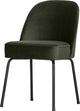 Woood vogue eetkamerstoel - fluweel - donker groen - 83x50x57