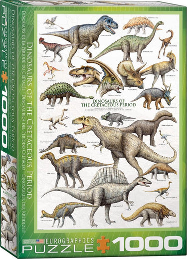 Eurographics puzzel dinosaurs of the cretaceous - legpuzzel 1000 stukjes.