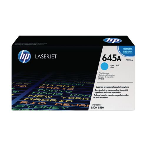 Tonercartridge hp c9731a cyaan