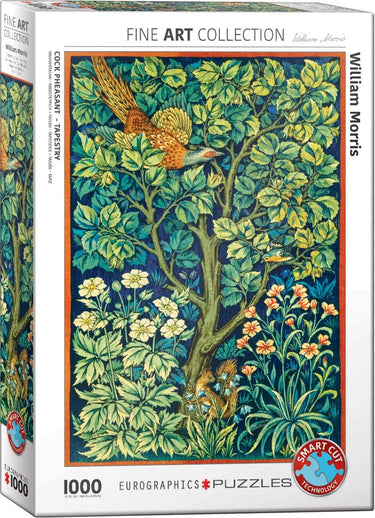 Eurographics - fazant haan ( cock pheasant ) - william morris - 1000 stukjes - 68×48cm - fine art masterpiece legpuzzel