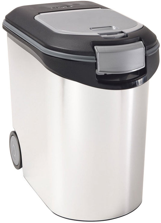 Curver voedselcontainer hond of kat - 35l - 12kg - 28x49x42,5cm - metallic