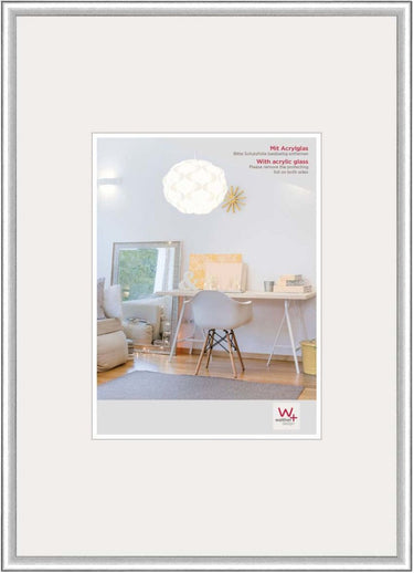 Walther new lifestyle - kunststof lijst - fotoformaat 29,7x42 cm (din a3) - zilver