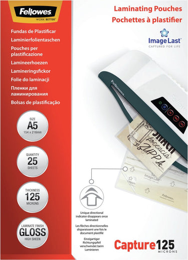 Fellowes lamineerhoezen imagelast a5 125 micron 25 stuks